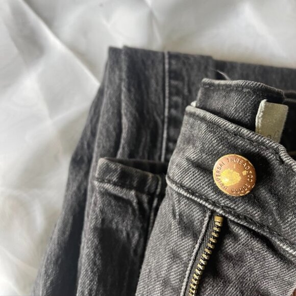Universal Thread Denim - Black Denim Mom Jeans | High Waist